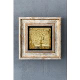Oscar Stone Decor Gustav Klimt Hayat Ağacı Life Of Tree Çerçeveli Taş Tablo 20x20cm Wall Decor CDD-40-1411