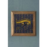 Oscar Stone Decor Horus Un Gözü Temalı Masif Çerçeveli Taş Tablo-duvar Dekoru- 28x28 cm PRMT2020-1074