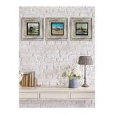 Oscar Stone Decor Ithal Çerçeveli Taş Baskılı Duvar Tablosu Seti (20 X 20 Cm) 3 Lü Set -Istanbul Temalı Tablo 3Cdd-40-079