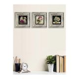 Oscar Stone Decor İthal Çerçeveli Taş Baskılı Duvar Tablosu Seti 20 x 20 cm 3 lü set -Oscar Stone Decor 3CDD-40-081