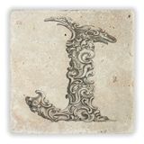 Oscar Stone Decor J Harfi Doğaltaş Bardak Altlığı