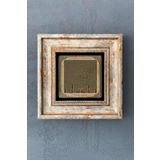 Oscar Stone Decor Kufi Lailaheillallah Çerçeveli Taş Tablo 20x20 Cm-wall Decor CDD-40-1167