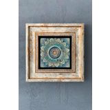 Oscar Stone Decor Mandala Çerçeveli Taş Tablo 20x20 Cm-wall Decor CDD-40-1240