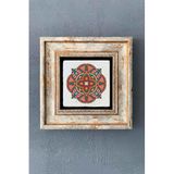 Oscar Stone Decor Mandala Çerçeveli Taş Tablo 20x20 Cm-wall Decor CDD-40-1278