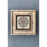 Oscar Stone Decor Mandala Çerçeveli Taş Tablo 20X20 Cm-Wall Decor Cdd-40-1338