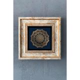 Oscar Stone Decor Mandala Çerçeveli Taş Tablo- Duvar Dekoru 20X20 Cm-Wall Decor Cdd-40-1199