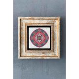 Oscar Stone Decor Mandala Desen Çerçeveli Taş Tablo 20X20 Cm-Wall Decor Cdd-40-12479