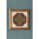 Oscar Stone Decor Mandala Masif Ahşap Çerçeveli Taş Tablo PRMT2020-1358