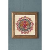 Oscar Stone Decor Mandala -masif Çerçeveli Taş Tablo-wall Decor- 28x28 Cm PRMT2020-1277