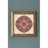 Oscar Stone Decor Mandala-Masif Çerçeveli Taş Tablo-Wall Decor- 28X28 Cm Prmt2020-1279