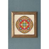 Oscar Stone Decor Mandala Masif Çerçeveli Taş Tablo-Wall Decor- 28X28 Cm Prmt2020-1280