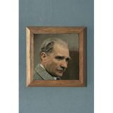 Oscar Stone Decor Masif Çerçeveli Atatürk Doğal Taş Tablo Pano 28X28 Cm Prmt2020-018