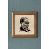 Oscar Stone Decor Masif Çerçeveli Atatürk Doğaltaş Tablo Pano 28x28 Cm PRMT2020-901