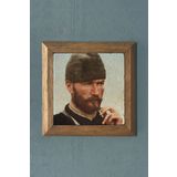 Oscar Stone Decor Masif Çerçeveli Atatürk Doğaltaş Tablo Pano 28x28 cm PRMT2020-917