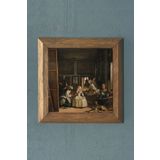 Oscar Stone Decor Masif Çerçeveli Doğaltaş Tablo 28x28 Cm Las Meninas (nedimeler) Diego Velazquez PRMT2020-1620