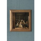 Oscar Stone Decor Masif Çerçeveli Doğaltaş Tablo 28x28 cm Las Meninas (Nedimeler) Diego Velazquez