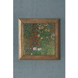Oscar Stone Decor Masif Çerçeveli Doğaltaş Tablo Pano 28x28 Cm Gustav Klimt Tablosu PRMT2020-1408