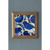 Oscar Stone Decor Masif Çerçeveli Doğaltaş Tablo Pano 28X28 Cm Mavi Balıklar Blue Fish Prmt2020-1498
