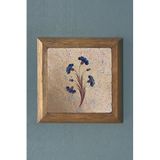 Oscar Stone Decor Masif Çerçeveli Ebruli Çiçek Doğaltaş Tablo Pano 28x28 Cm PRMT2020-482