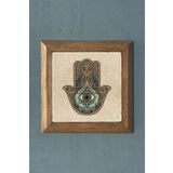 Oscar Stone Decor Masif Çerçeveli Fatma Ana Eli (bereket Nazar) Doğaltaş Tablo Pano 28x28 Cm PRMT2020-114