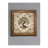 Oscar Stone Decor Masif Çerçeveli Hayat Ağacı (yaşam) Doğaltaş Tablo Pano 28x28 Cm PRMT2020-001