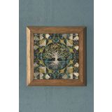 Oscar Stone Decor Masif Çerçeveli Hayat Ağacı (yaşam) Doğaltaş Tablo Pano 28x28 Cm PRMT2020-541