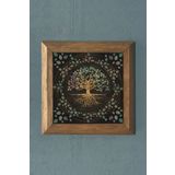 Oscar Stone Decor Masif Çerçeveli Hayat Ağacı Yaşam Doğaltaş Tablo Pano 28x28 cm PRMT2020-542