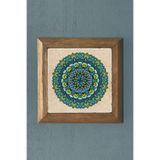 Oscar Stone Decor Masif Çerçeveli Mandala Taş Tablo- Duvar Dekoru- 28X28 Cm-Wall Decor Prmt2020-1371