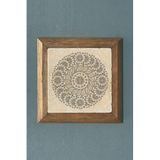 Oscar Stone Decor Masif Çerçeveli Mandala Taş Tablo- Duvar Dekoru- 28X28 Cm-Wall Decor Prmt2020-1373