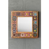 Oscar Stone Decor Masif Çerçeveli Mozaik Taş Ayna 33 Cm X 33 Cm (morocco-etnik Desen) AYN-086