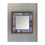 Oscar Stone Decor Masif Çerçeveli Mozaik Taş Ayna 43 Cm X 43 Cm Ayn4040-010