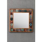 Oscar Stone Decor Masif Çerçeveli Mozaik Taş Ayna 43 Cm X 43 Cm (morocco-etnik Desen) AYN4040-072