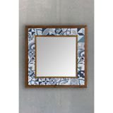 Oscar Stone Decor Masif Çerçeveli Mozaik Taş Ayna 43 Cm X 43 Cm (Morocco-Etnik Desen) Ayn4040-096
