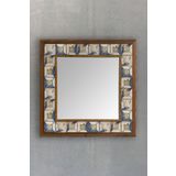 Oscar Stone Decor Masif Çerçeveli Mozaik Taş Ayna 43 Cm X 43 Cm (morocco-etnik Desen) AYN4040-108