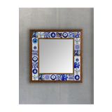 Oscar Stone Decor Masif Çerçeveli Mozaik Taş Ayna 43 Cm X 43 Cm (NAZAR BONCUĞU) AYN4040-087