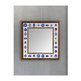 Oscar Stone Decor Masif Çerçeveli Mozaik Taş Ayna 43 Cm X 43 Cm (NAZAR BONCUĞU) AYN4040-088