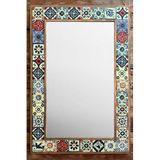 Oscar Stone Decor Masif Çerçeveli Mozaik Taş Ayna 43 Cm X 63 Cm (morocco-etnik Desen) AYN4060-029