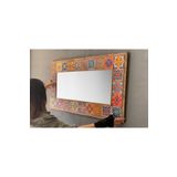 Oscar Stone Decor Masif Çerçeveli Mozaik Taş Ayna 55x105 Cm Tile Mozaik Seramik Morocco Desenli AYN50100-001