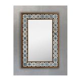 Oscar Stone Decor Masif Çerçeveli Mozaik Taş (mermer) Ayna 43x63cm Cm Seramik Desenli Dresuar Aynası AYN4060-099