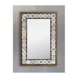 Oscar Stone Decor Masif Çerçeveli Mozaik Taş (mermer) Ayna 43x63cm Seramik Desenli Dresuar Aynası AYN4060-098