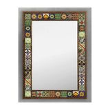 Oscar Stone Decor Masif Çerçeveli Mozaik Taş (mermer) Ayna 53 X 73 Cm Seramik Desenli AYN5070-027