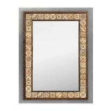 Oscar Stone Decor Masif Çerçeveli Mozaik Taş (Mermer) Ayna 53x73 CM (Morocco-Brown-Seramik Desenli)