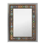 Oscar Stone Decor Masif Çerçeveli Mozaik Taş (mermer) Ayna 53x73 Cm Morocco-etnik-seramik Desenli