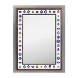 Oscar Stone Decor Masif Çerçeveli Mozaik Taş (mermer) Ayna 53x73 Cm Nazar Boncuğu Balkon AYN5070-088