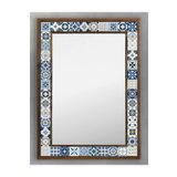 Oscar Stone Decor Masif Çerçeveli Mozaik Taş (mermer) Ayna 53x73 Cm (tile-etnik-seramik Desenli) AYN5070-089