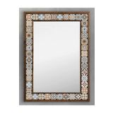 Oscar Stone Decor Masif Çerçeveli Mozaik Taş (mermer) Ayna 53x73 Cm (tile-etnik-seramik Desenli)