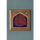 Oscar Stone Decor Masif Çerçeveli Nar Ağacı Bereket Taş Tablo 28x28 Cm PRMT2020-1051