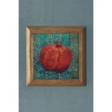 Oscar Stone Decor Masif Çerçeveli Nar Doğal Taş Tablo Pano 28x28 cm PRMT2020-480