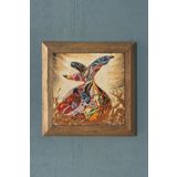 Oscar Stone Decor Masif Çerçeveli Semazen Doğaltaş Tablo Pano 28 x 28 cm PRMT2020-060