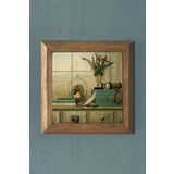 Oscar Stone Decor Masif Çerçeveli Taş Tablo-wall Decor- 28x28 Cm PRMT2020-1265